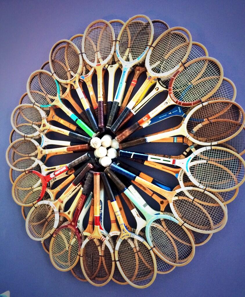 Trash To Treasure TV on Twitter: "Tennis racket wreath ...
