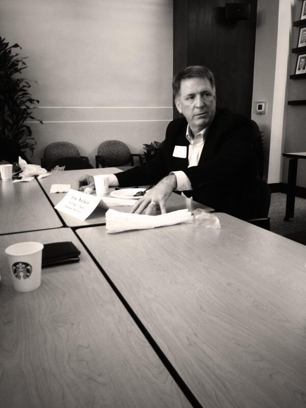 SJSV_TYP's tweet image. "I'm a teacher by love" Eric Nielsen, Thoits Insurance, "I want to train myself out of a job"