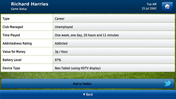 Hagwales's tweet photo. @FootballManager  luckily I have an understanding missus:-) http://t.co/ZTY8m5cU8K
