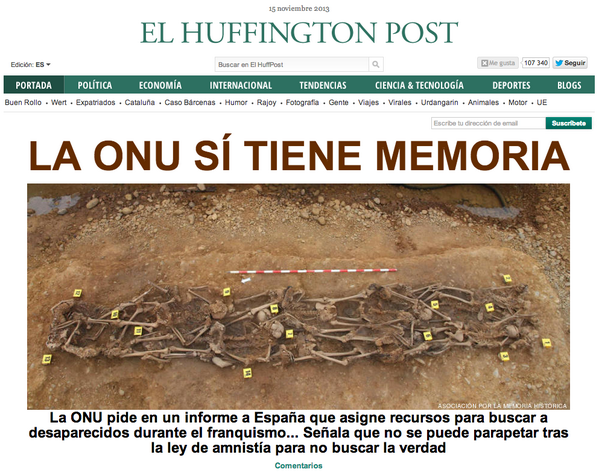 sandragrandio's tweet photo. "@ElHuffPost: La ONU sí tiene memoria http://t.co/y37nCLkM2V Nuestra portada, lo más retuiteado hoy http://t.co/I6F0pqrGcH"