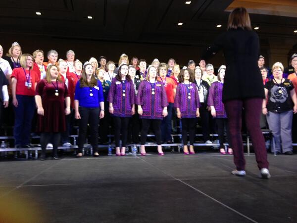 The Association of Harmony Queens practicing for last evenings Parade of Champions! #harmony2013