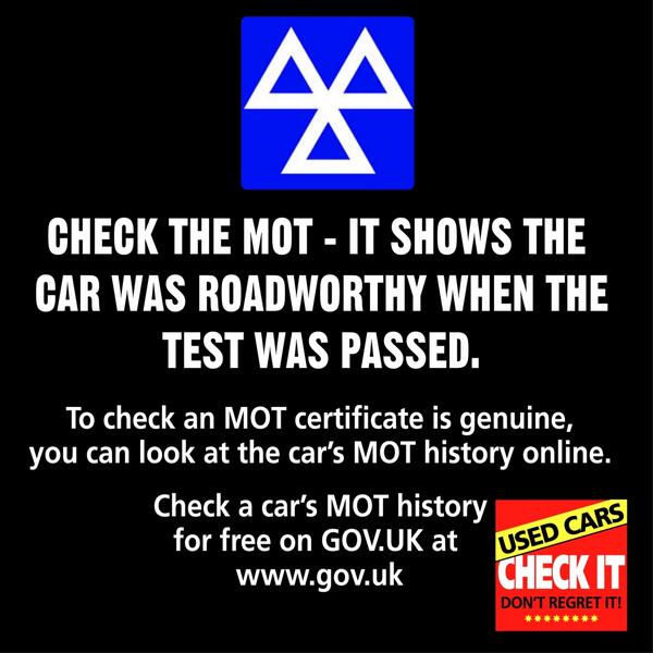 #Checkitdontregretit #usedcars buff.ly/1aVmhH0 
   Consumer Advice Helpline on 08454 040506