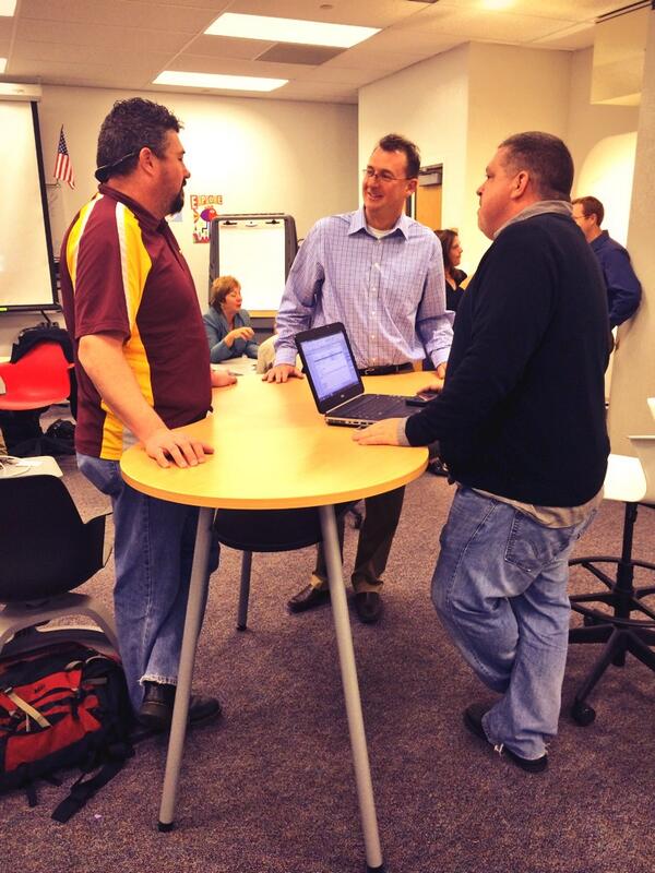 mfosterpsd's tweet image. #techlead2013 #teachtechpsd Alternative learning spaces change the way learning happens - lose the chairs!