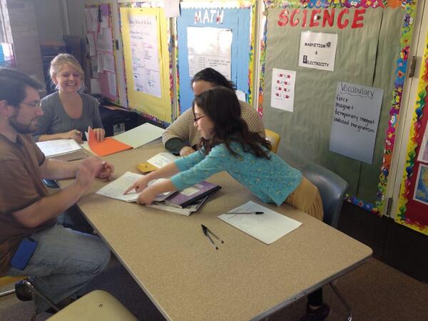 MaryEGrover's tweet image. Ms. Chapman leading the way with student led conferences at Caroline #icsdplc