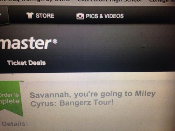 JUST BOUGHT MY @MileyCyrus #BANGERZTOUR pre-sale ticket #FLOORLEVEL #VIP 😬😬😬😬