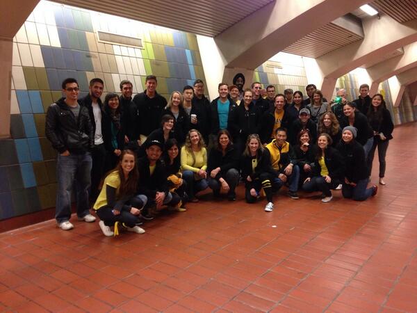 #sfbatkid and <a href="/sfwish/">bbing!⊹</a>, here we come! <a href="/TripIt/">TripIt</a> team is Union Square-bound! #flashmob