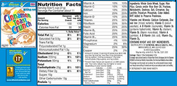 cinnamon toast crunch nutrition cinnamon toast crunch nutrition