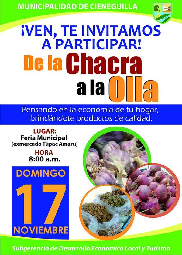 municieneguilla's tweet photo. Vuelve De la Chacra a la Olla en Cieneguilla. http://t.co/PZWCzycu0a