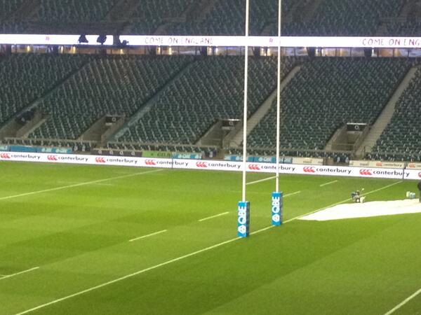 Preparations go on in to the night at Twickenham for #ENGvNZ tomorrow. #CarryThemHome