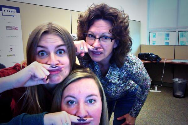 AshtonJensen2's tweet photo. Ladies @pluralsight trying to be part of Movember! @BethGerardHess @KDew http://t.co/frBSzJnyoo