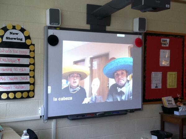MsKuboski's tweet photo. Kids LOVED their Spanish lesson today with @NicholasDiaz1 and @Scene_2 http://t.co/3FsejBg0rr