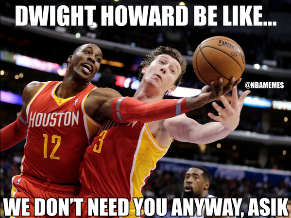 AlvinSinaga's tweet image. LOL RT @NBAMemes: Omer Asik wants out of Houston! #RocketsProblems