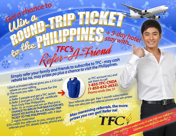 TFCCanada's tweet photo. refer your family and friends to subscribe TFC at http://t.co/TFdbh12Byv ----may cash rebate na may free trip pa!! http://t.co/dRokMbzwjl