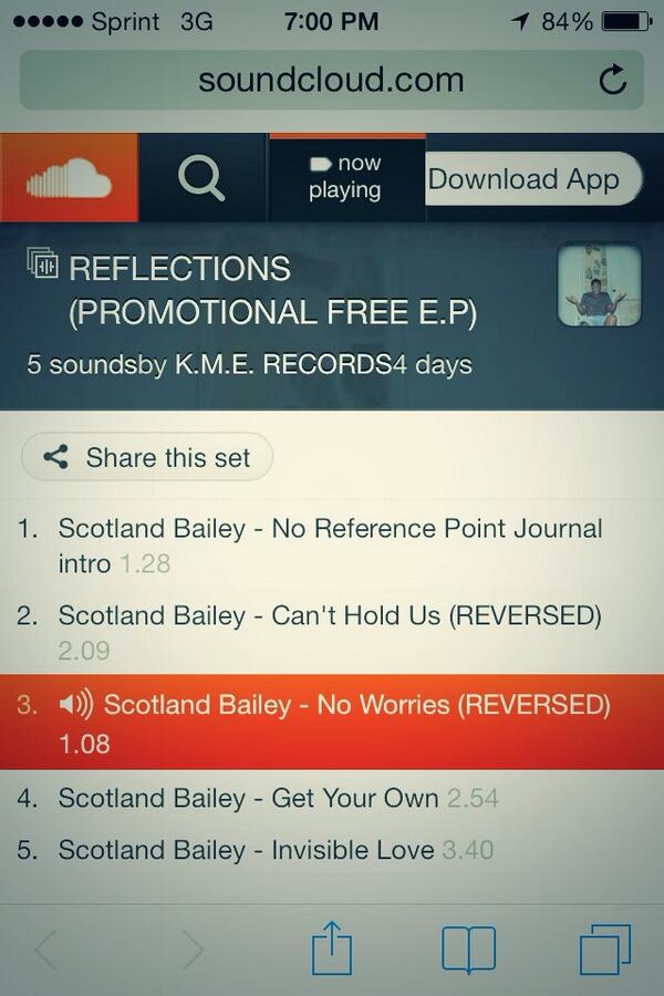 Go check out the new hotness E.P. <a href="/ScotlandBailey/">scotlandbaileymusic</a> #ReflectionsEP #KMERecords #GameChaingers
