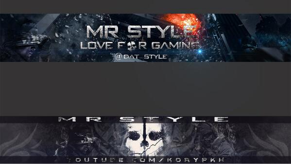 Dat_Style's tweet image. I need your opinion for which YouTube banner I should use! #1 or #2?