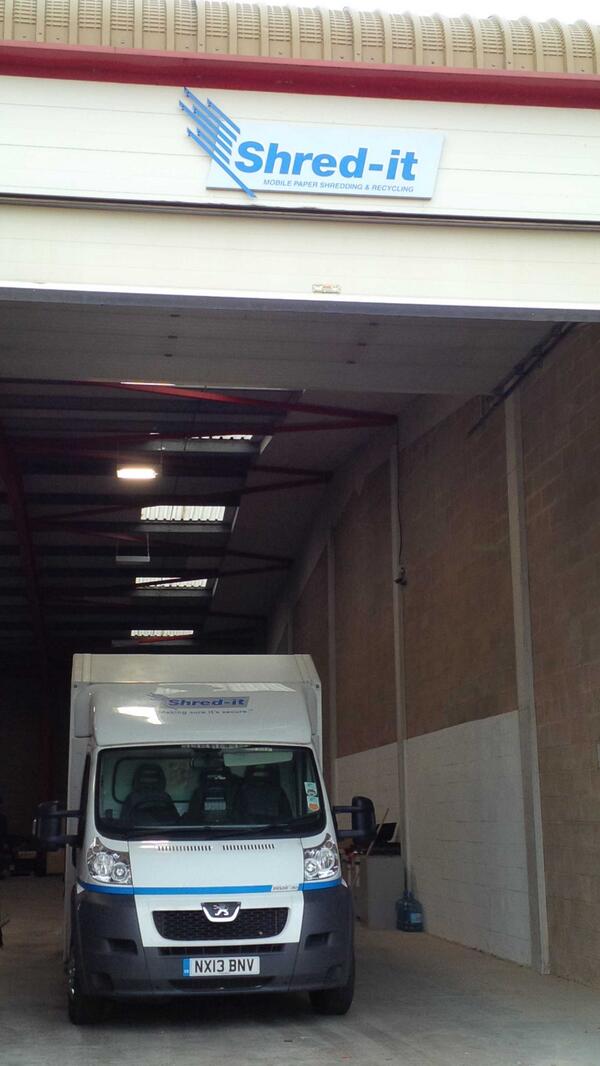 CBC_M's tweet photo. Milton Keynes has a warehouse entrance with a sign http://t.co/7TdyhvaDub