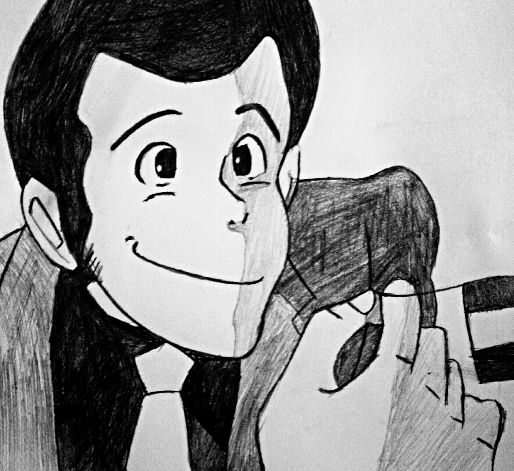 L 白黒専門アニメキャラ模写25年 Yamamoto Twitter