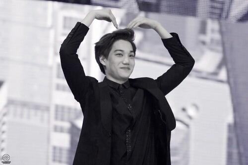 Sticker EXO KAI Special, smiling man showing right hand, png | PNGEgg