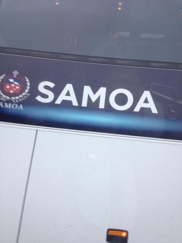 vickienoble's tweet image. Just passed the Samoan RL team bus #wrongcode