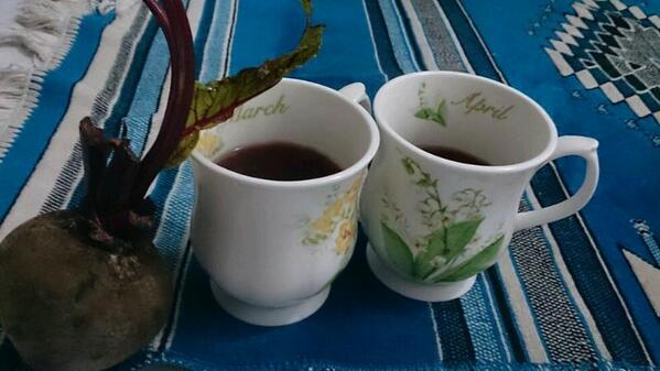 Teh Beet ujan2.. Enak!