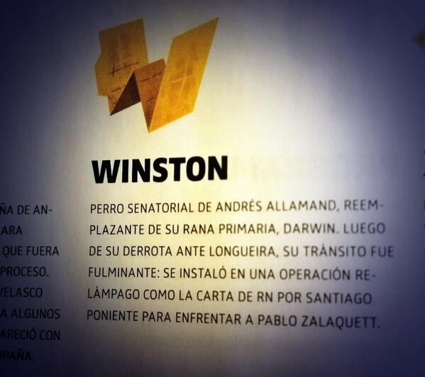 elperrowinston's tweet photo. . @laranadarwin mira, nos nombraron en la Qué Pasa... http://t.co/6ACxCqRqYv