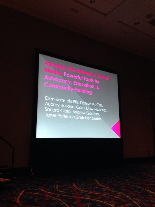 Lingraphica's tweet photo. Live from #asha13 presentation #1632! Learning about social media and aphasia! http://t.co/93vEFs3ay4