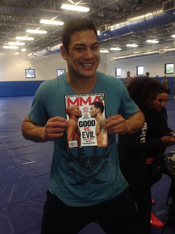 Delrosariomma's tweet photo. Thank you @ultimatemmamag and @BreArmstrong for supporting the troops and donating your great magazines! http://t.co/puros33Wac