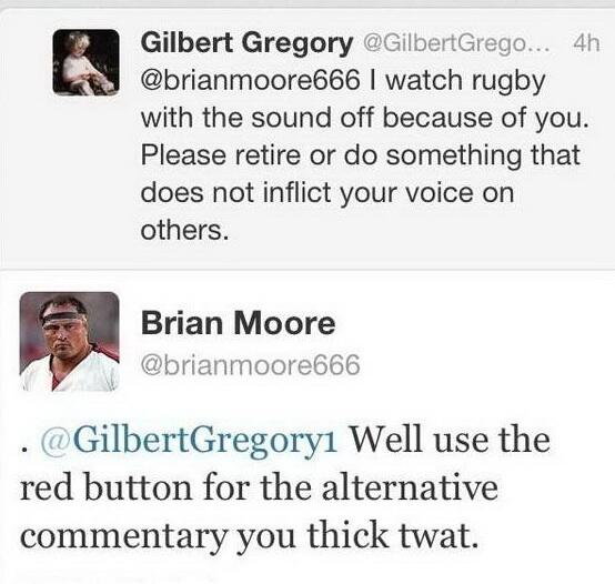brianmoore666's tweet photo. “@MrRandomSilly: England legend @brianmoore666 deals with Twitter trolls - absolutely brilliant. http://t.co/IbcKM6JByz” - my favourite