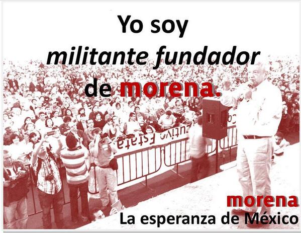 morena_durango's tweet photo. Este 1ro de Diciembre conviértete en militante fundador de morena en Durango @ChioDgo @SigloDurango @heber_noti121ed http://t.co/CnGLM21ikR