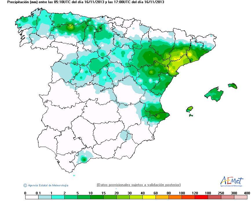 Un mapa de temperaturas mínimas al revés en la Península Ibérica