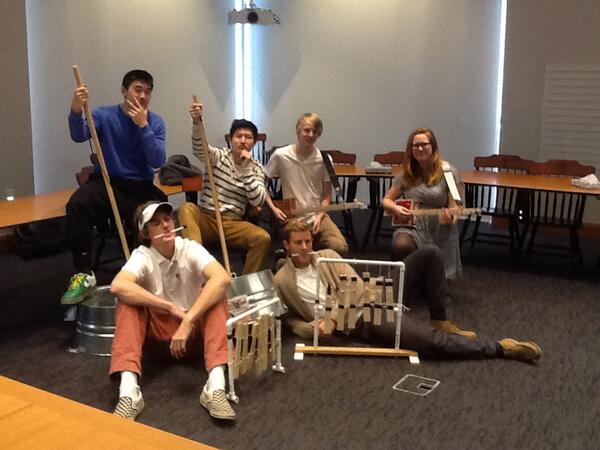 spsadmissions's tweet photo. The Physics of Sound class shows off their handiwork.  Wish we could attach a .wav  file…it was awesome  #lindsay http://t.co/aODMR80Khr