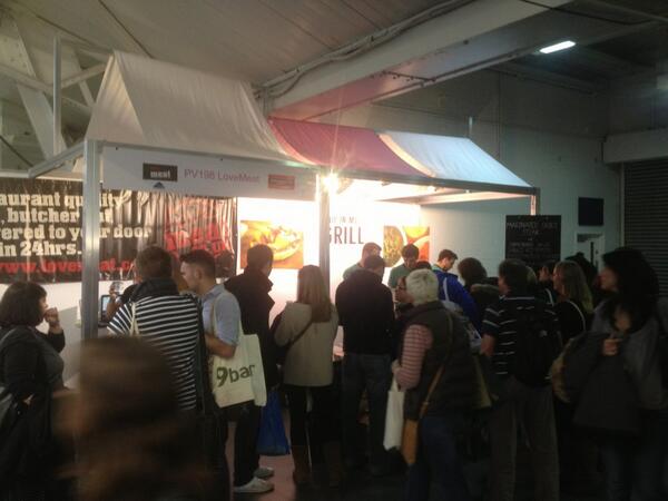LoveMeatUK's tweet photo. Check out @LoveMeatUK and @upinmygrilluk smashing the @BBCGoodFoodShow at olympia London today! http://t.co/gRtOy9tR3k