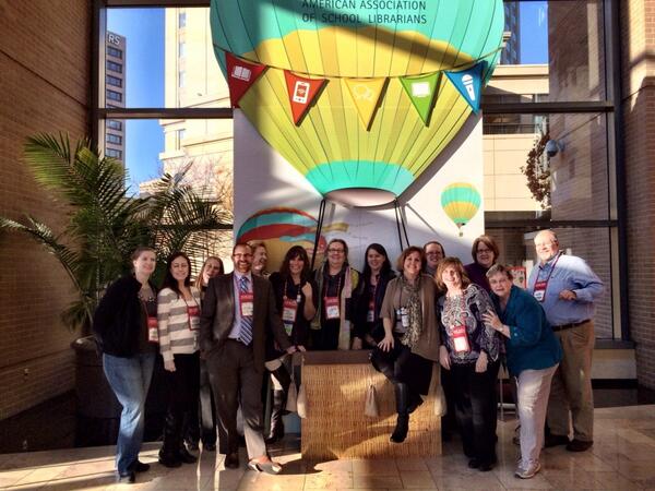 HRuff1's tweet photo. #aasl13 @MCPSSLMP The Maryland contingent #Rising to the Challenge http://t.co/bpX5OShWVQ