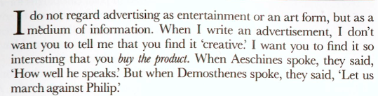 Kurect's tweet photo. Ogilvy on advertising - opening statement http://t.co/tI96yqkbpX