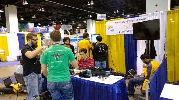 UT_SCC's tweet photo. Packing Lins on the @Supercomputing floor. Here we go! http://t.co/lPIBdwWLfO