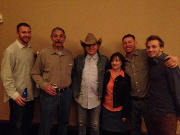 Dave_Giblin's tweet photo. The Giblins hanging with country legend Dwight yoakam. Also big mikes first ever concert. http://t.co/Yu9XABIF75