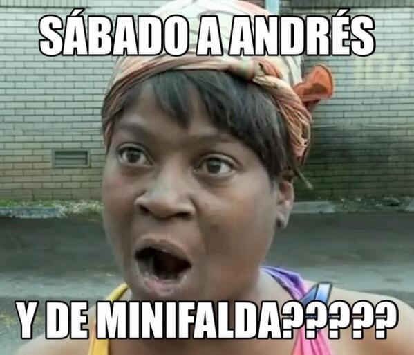 TeleTeleventas's tweet image. Para este sábado, niñas recuerden: si quieren ser vistas como CARNE DE RES, pues a salir en FALDA! @Andres_C_de_Res