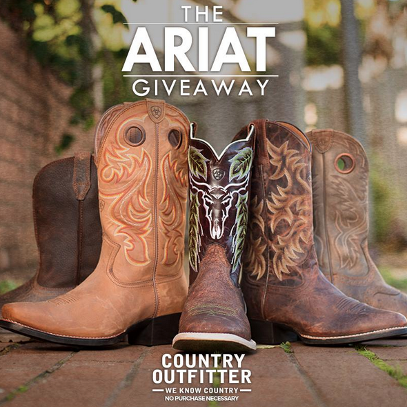On Monday, we will be giving away a pair of these Men's Ariat boots! RT &amp; Enter here: countryoutfitter.com/giveaway/novar…