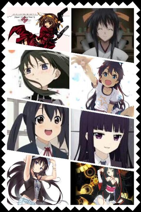 この中で好きな黒髪美少女キャラがいたらrtのtwitterイラスト検索結果