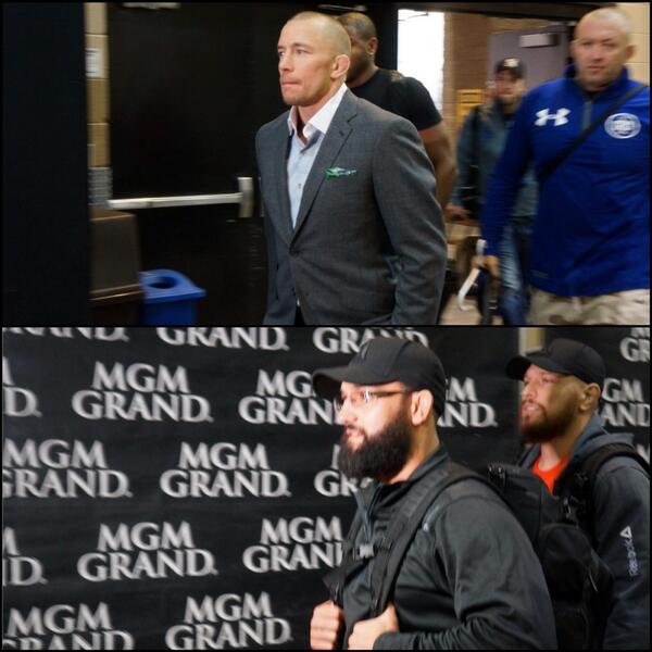freddyvedy's tweet photo. Dukung si penantang!“@ufc: The champ @georgesstpierre and challenger @johnyhendricks have arrived @MGMGrand!#UFC167 http://t.co/R0tyw15h4d”
