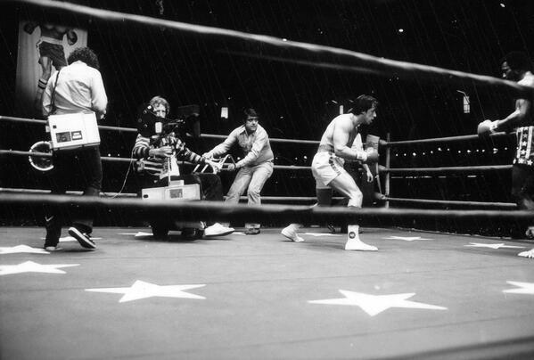 BehindCam's tweet image. Filming of "Rocky" (1976).