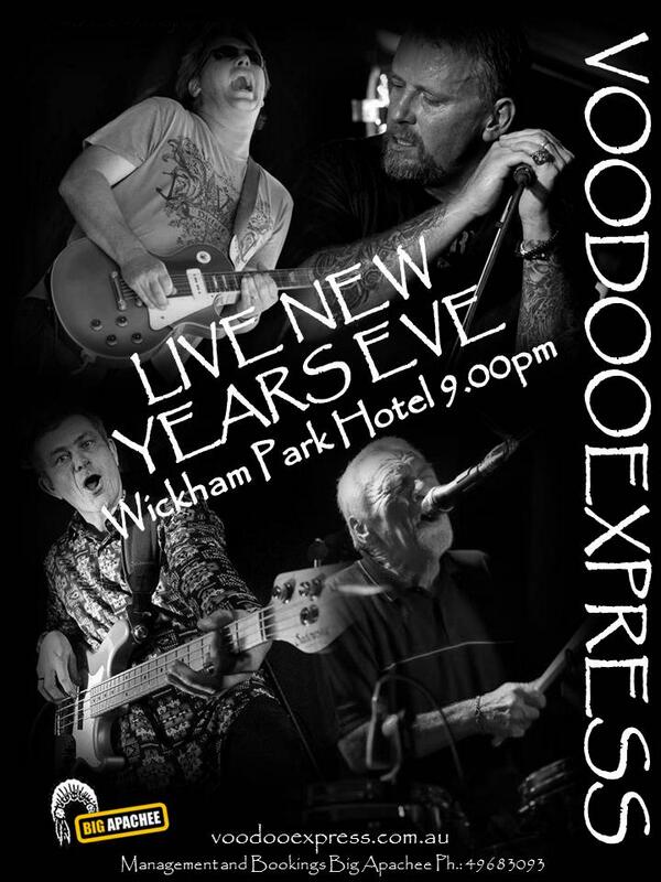 THE VOODOO EXPRESS LIVE NYE 2013 @THE WICKHAM PARK HOTEL 9.00PM SEE THE NY IN "VOODOO STYLE" BE THERE ......"ROCK ON"