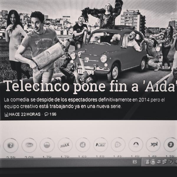MejoresTwits's tweet photo. Se nos va una de las mejores series que hay, ha habido y habrá, Aida... http://t.co/V4m5RyDtig