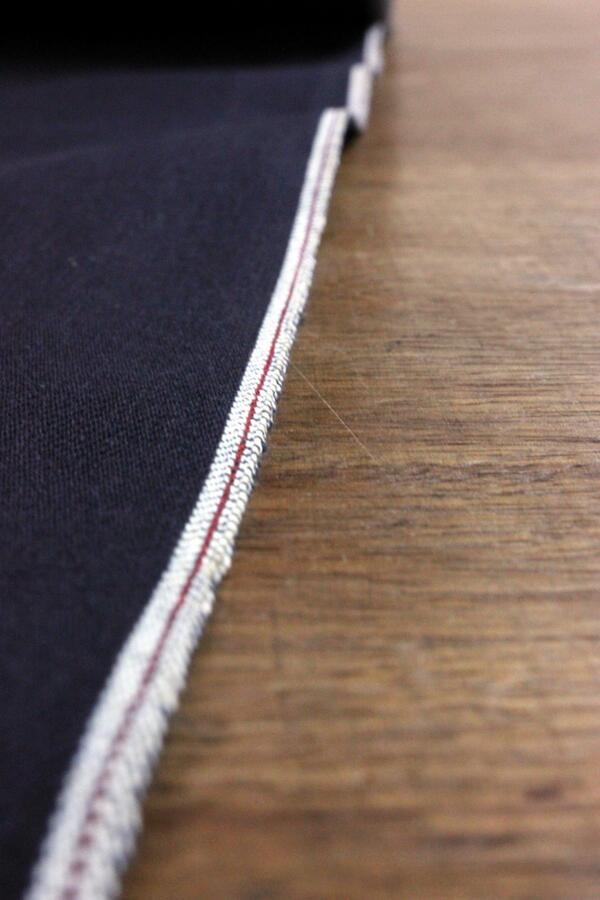 14.5oz sanforized, Super Dark indigo warp + weft with red line selvage