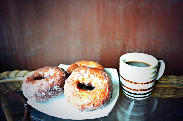 maya_tarek's tweet image. #KitchenSuccess 5: Pumpkin donuts. With coffee. :) #seasonal #cooking #fall #food