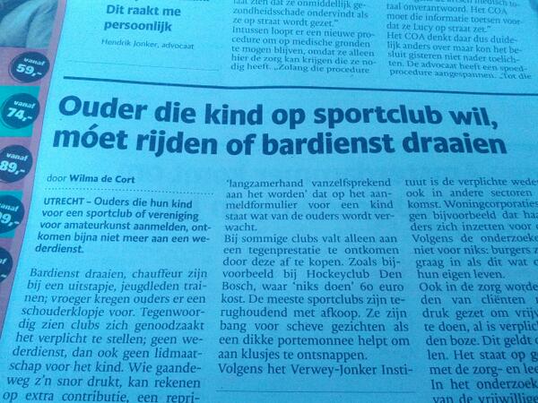 FloorWonders's tweet photo. Ouders moeten investeren in hun kinderen en sportclub!! #Leisure weekend #AvdW #ILS http://t.co/58GaAMXNhs