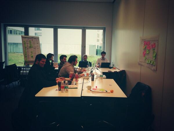 eduhubco's tweet image. Our team is working hard to win the competition! #swberlin #EduHub