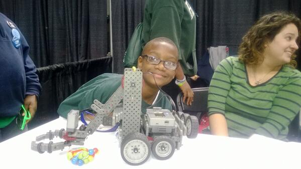 Saw team from Harshman MS that was on our show this week. Here they are with their robot entry.