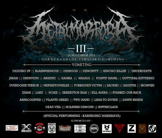 "METALMORFOSA#3"24 November 2013 Gor Guna Graha Cimalaka-Sumedang SACRED main jam 13:00 WIB