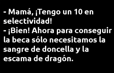 PatxiRoca's tweet photo. Mamá, tengo un 10 en selectividad... http://t.co/u2obgTruCH